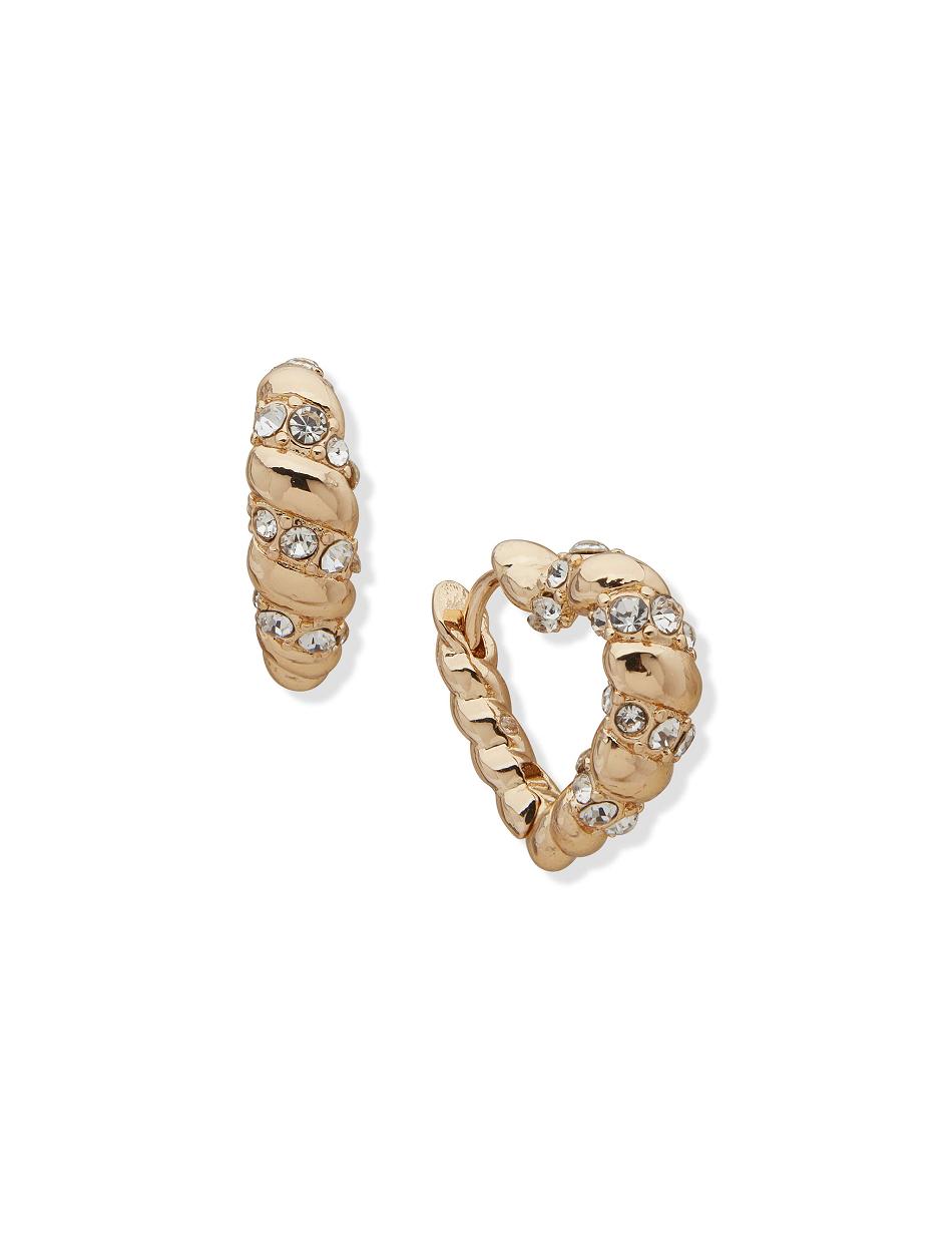 Boucles d'oreilles percées Anne Klein Twisted Heart Huggie Hoop   | IZZ-7070562